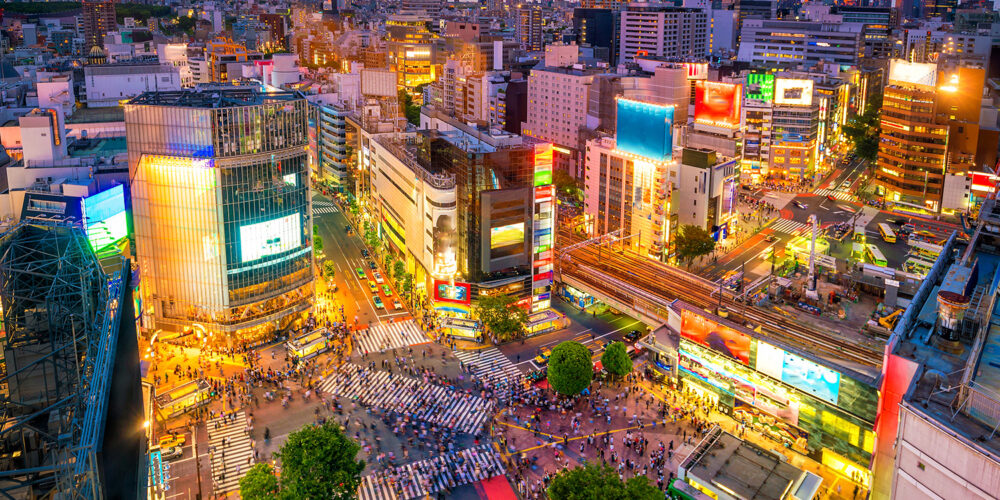 An image of shibuya crossing in Tokyo