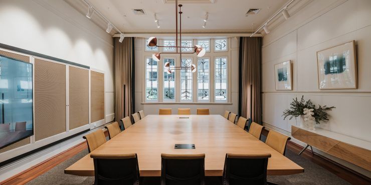 A boardroom at 137 St Georges Tce