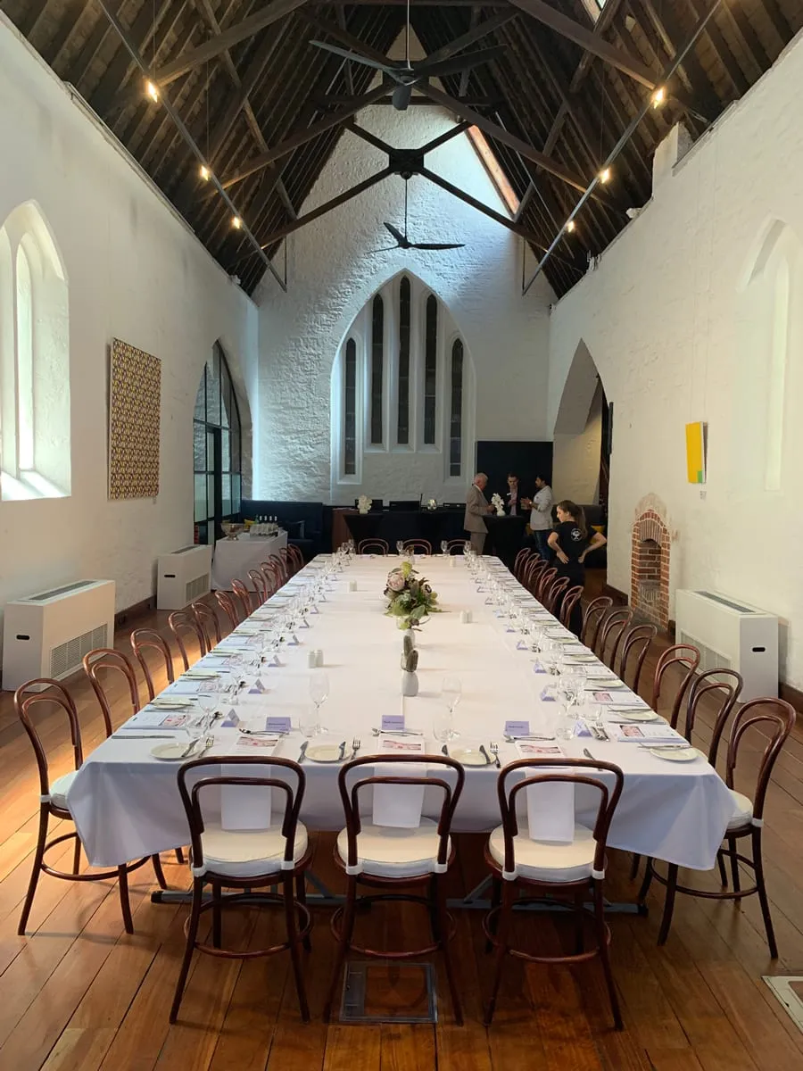 Formal long table at 139 St Georges Terrace