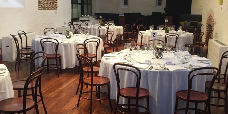Round tables at 139 St Georges Terrace