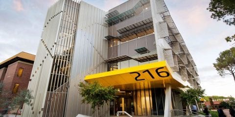 The front of the Engineering building