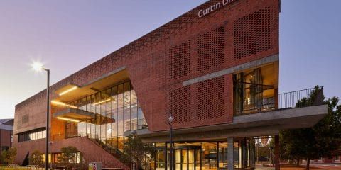 The front of the Midland campus building