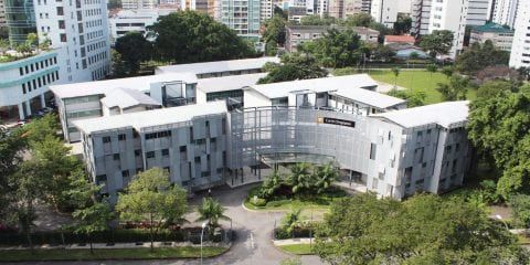 The outside of the Curtin Singapore campus