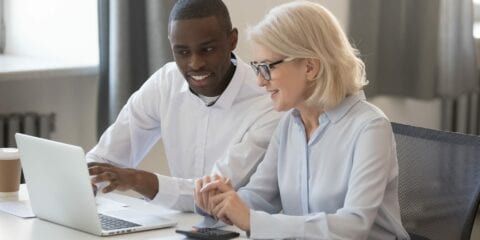 Curtin accounting student with client