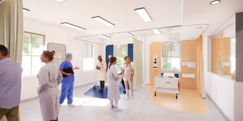 Medical workers inside the Kalgoorlie Rural Health Campus