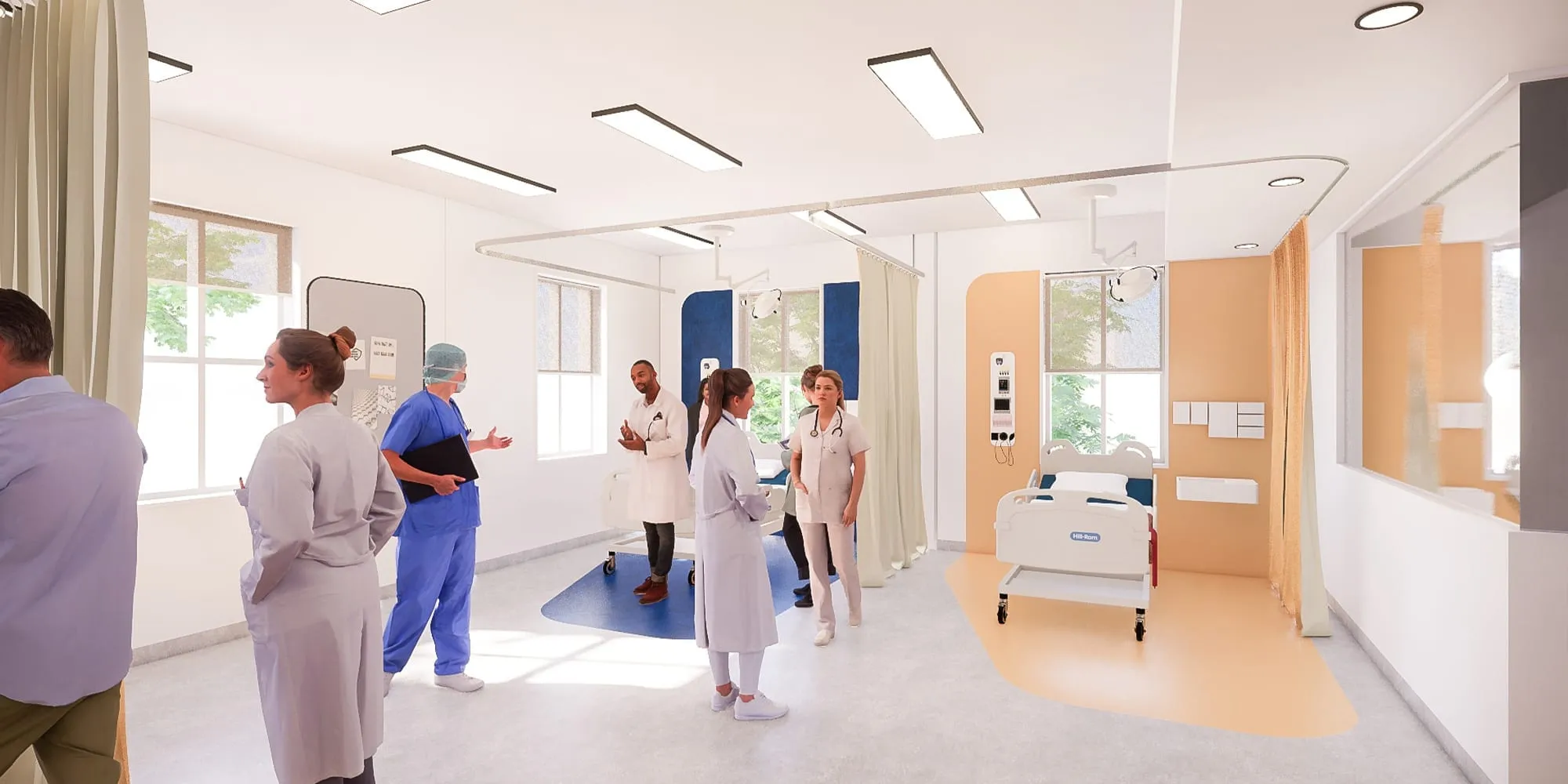 Medical workers inside the Kalgoorlie Rural Health Campus