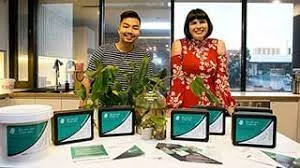 Jessica Baller presenting her start-up company, Kooda