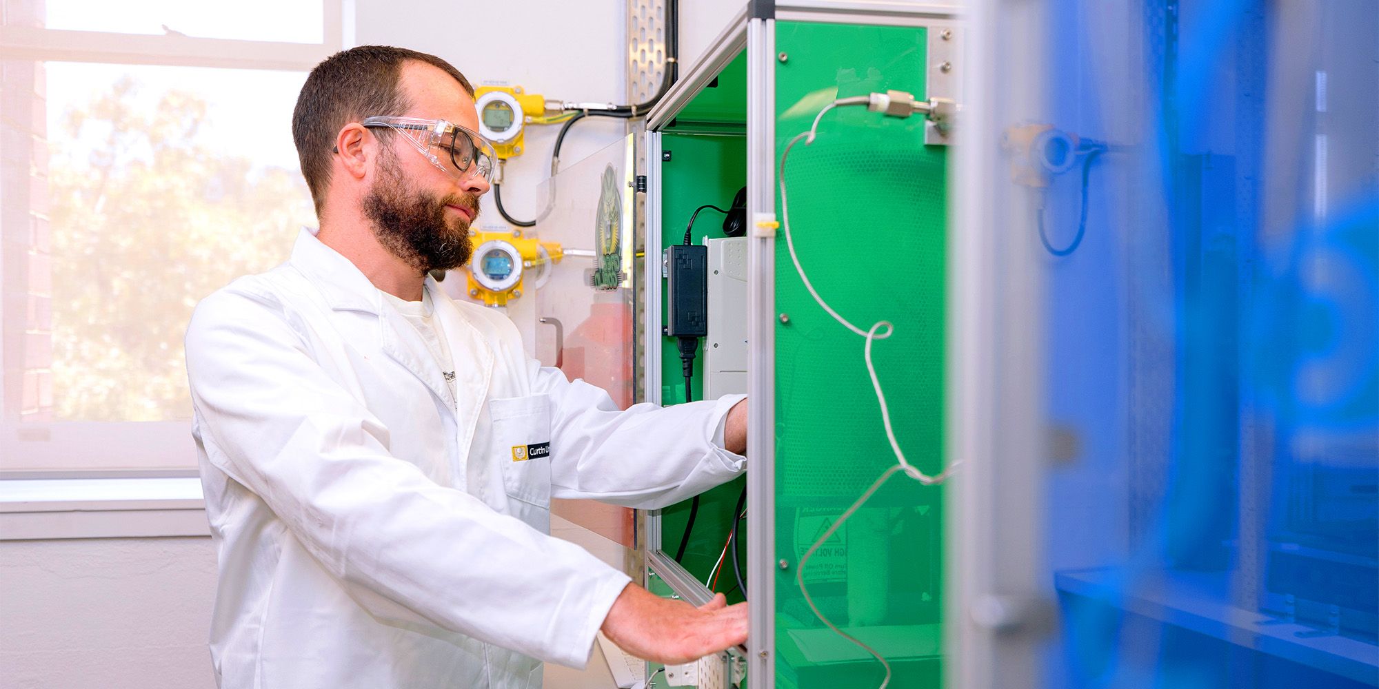 Student working in a lab