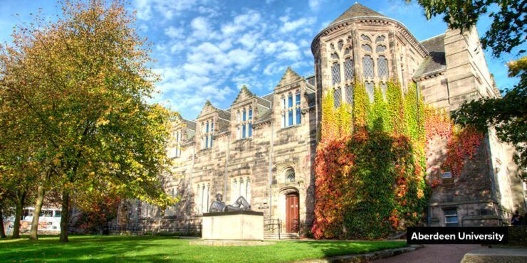 Aberdeen campus with a caption