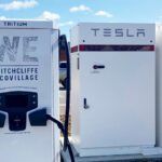 EV charger and battery at Witchcliffe Ecovillage, WA.