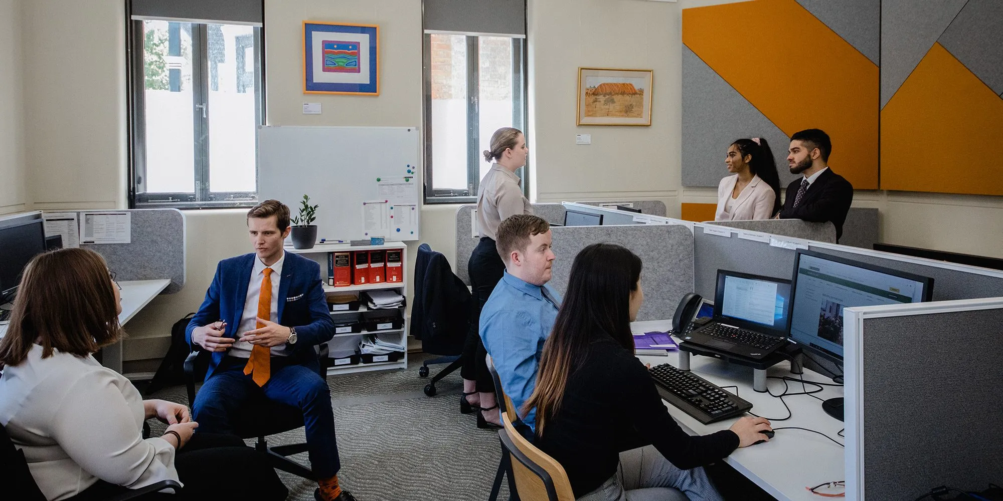 Students practising at the Law School