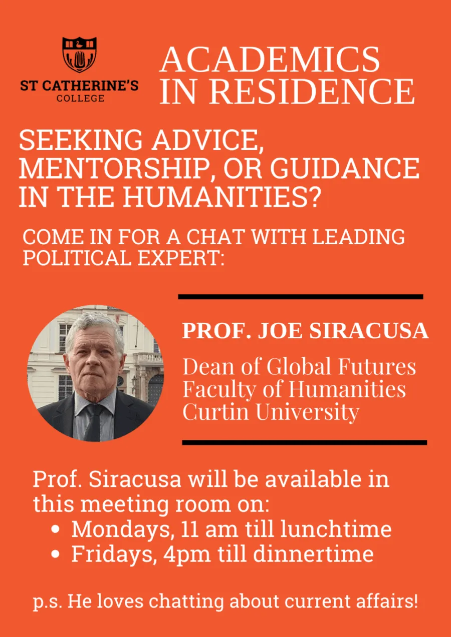 Image for Faculty of Humanities Dean of Global Futures to Provide Academic Support at UniLodge Twin Dolphin Hall and St. Catherines College Curtin University, Bentley Campus.