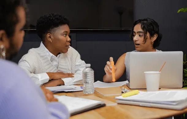 People of various genders having a meeting