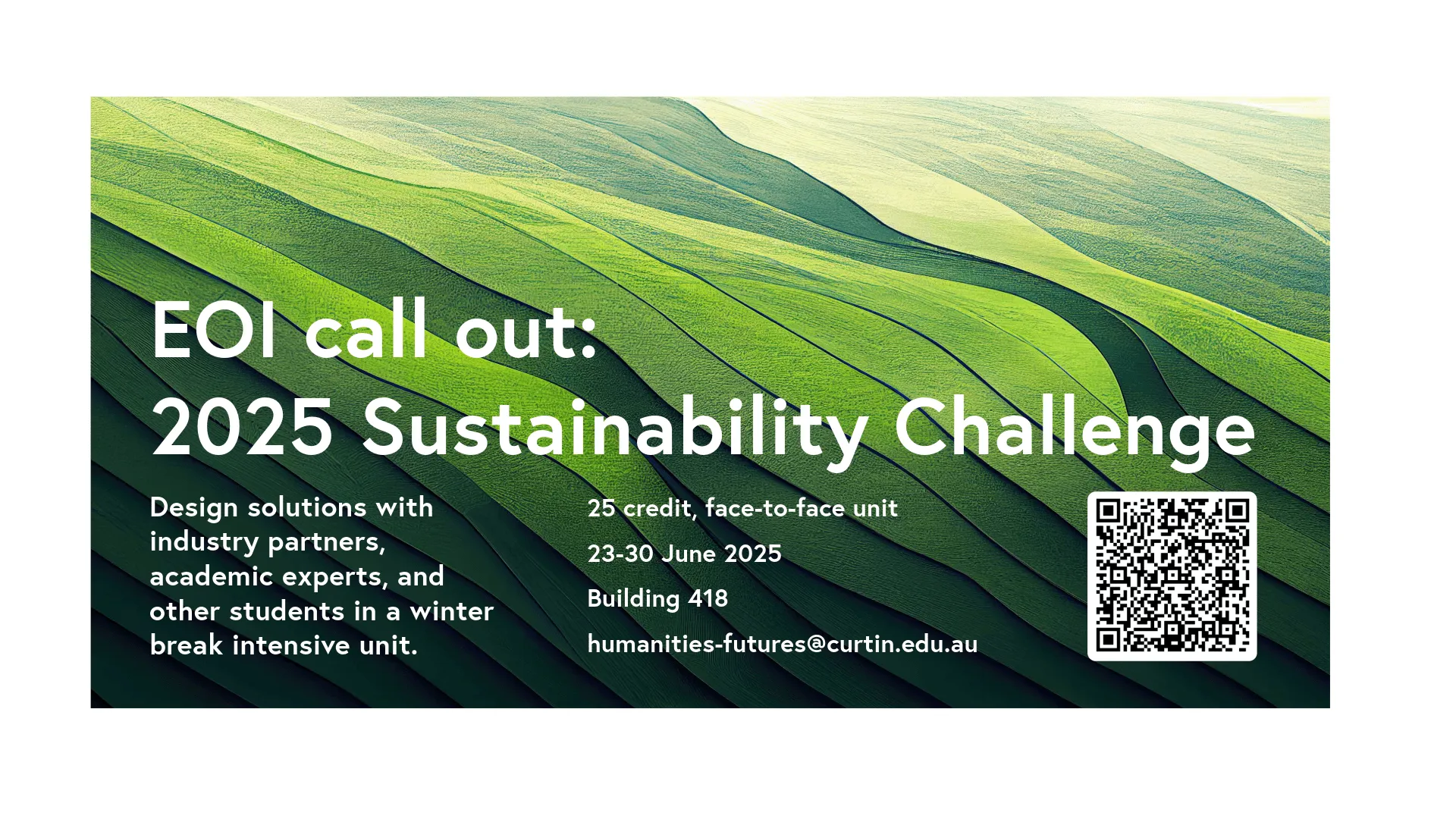 Image for Expressions of Interest Open for the 2025 Sustainability Challenge