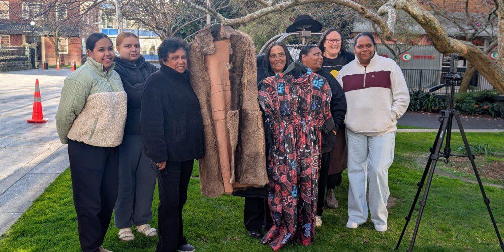 Upcycled designer garments take Nyoongar stories to New Zealand Fashion Week