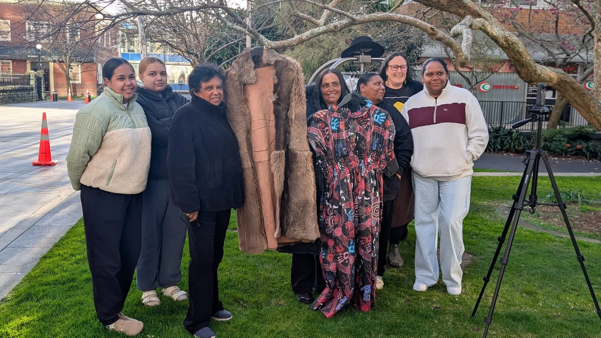 Image for Upcycled designer garments take Nyoongar stories to New Zealand Fashion Week