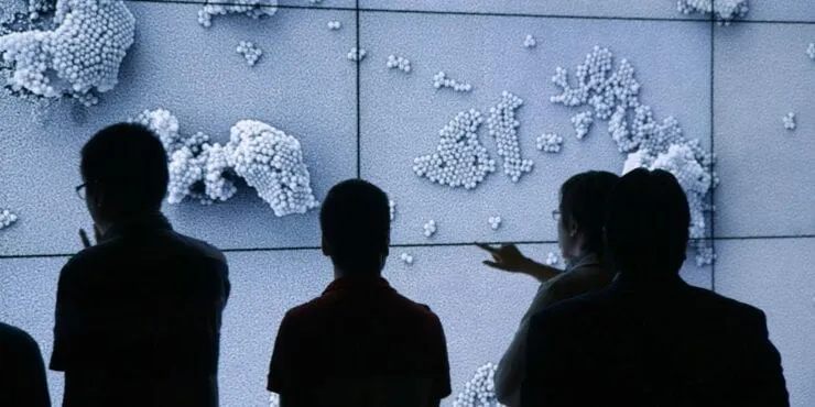 Curtin mechanical students viewing a large screen