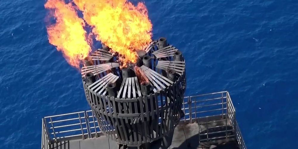 Gas flare stack - play video