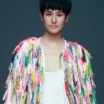Model wearing a students design