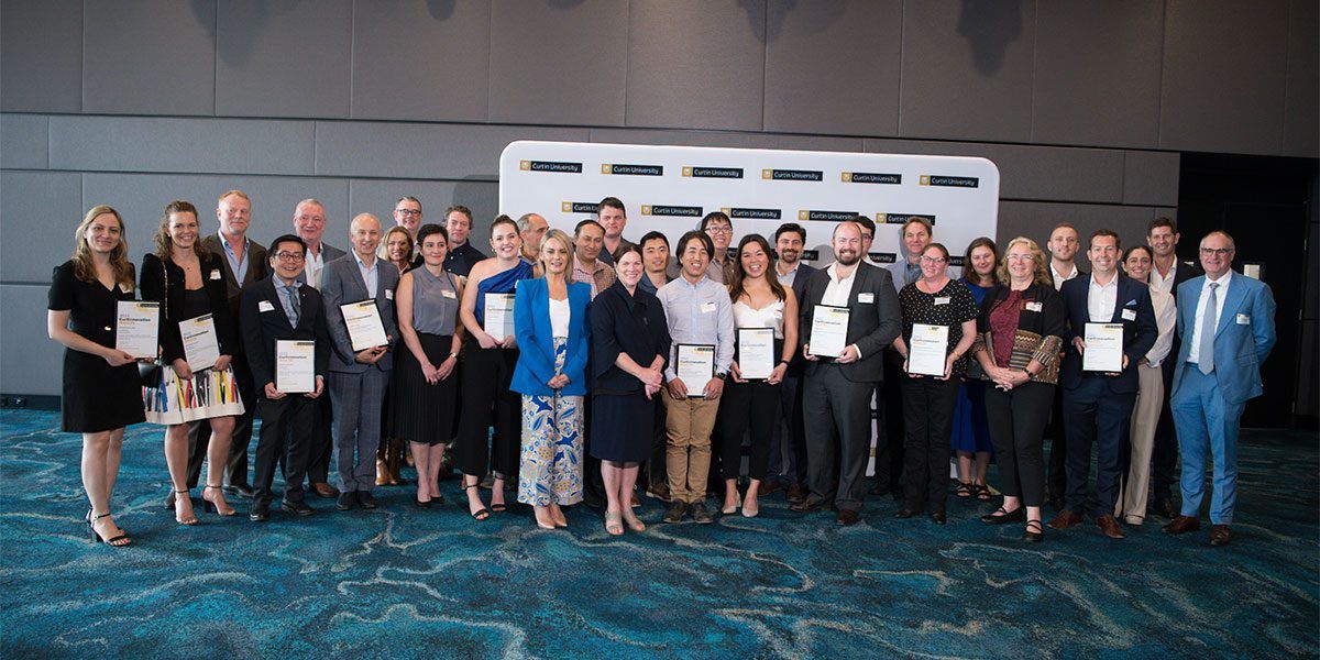 Group photo of part Curtinnovation award winners
