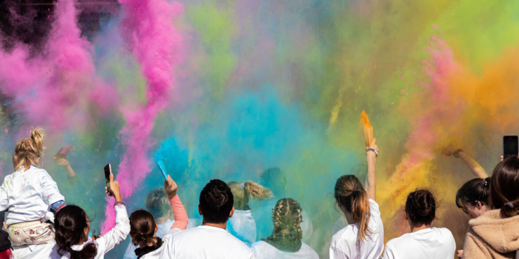 Represent Curtin at the Wear It Purple Colour Run