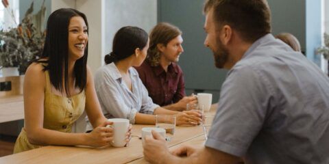 Group of people networking