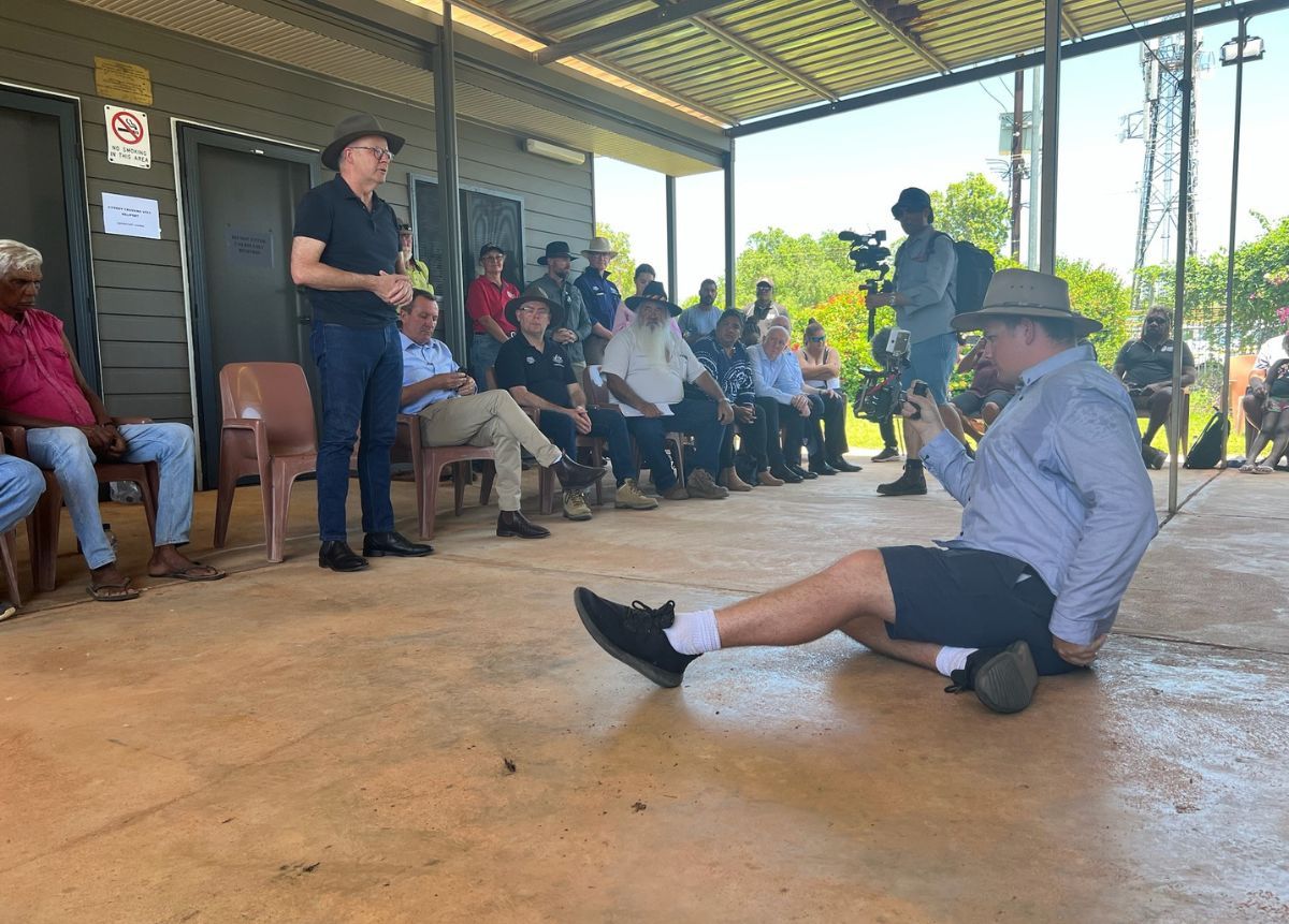 Curtin Journalism graduate Dylan Storer at Fitzroy Crossing