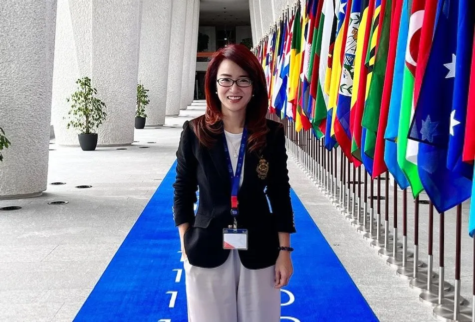 Curtin graduate Sandy Chong at the United Nations