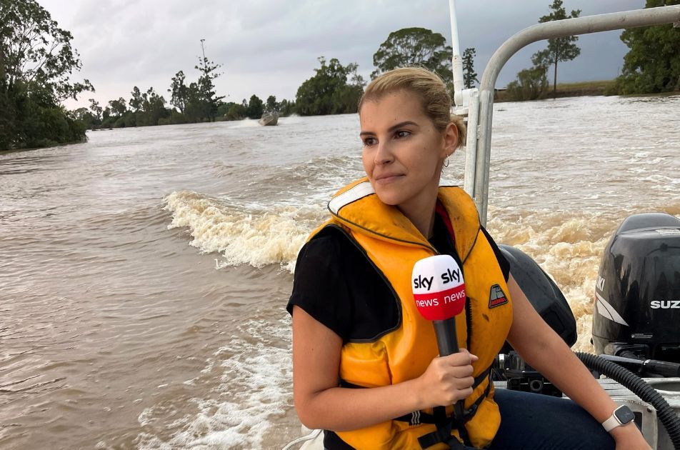 Curtin graduate Danica reporting from floods