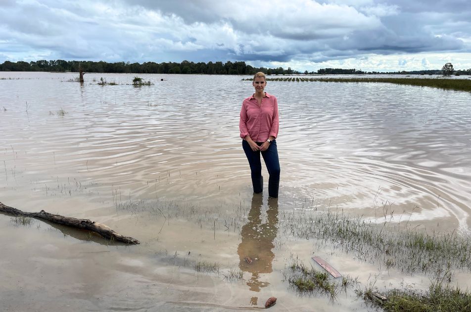 Curtin graduate Danica in the middle of floods