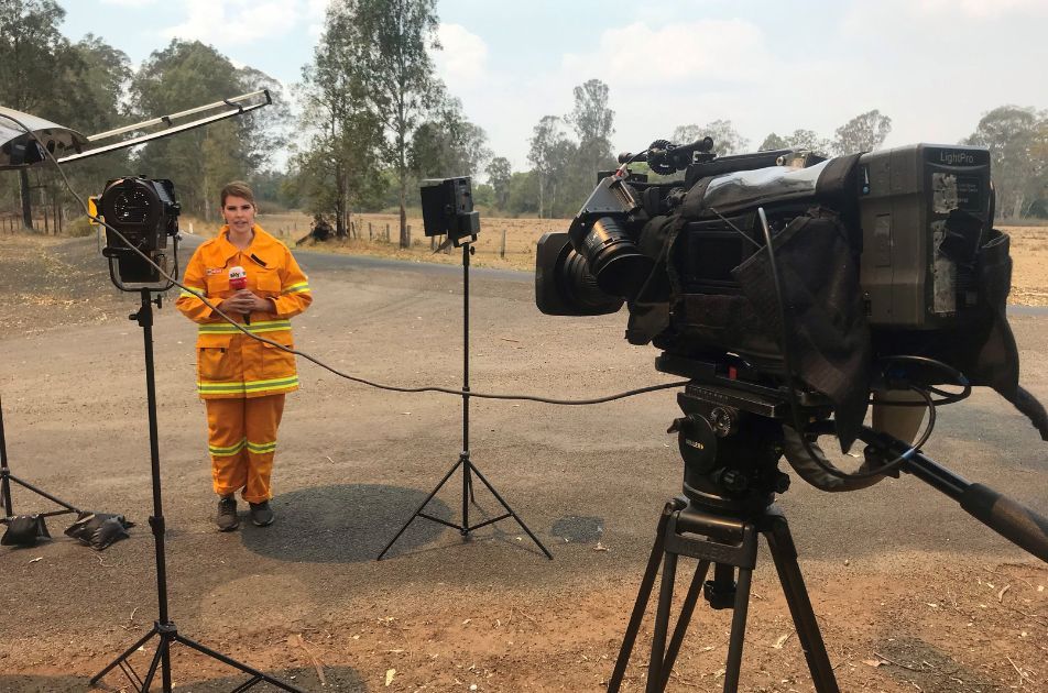 Curtin graduate Danica reporting from bushfires