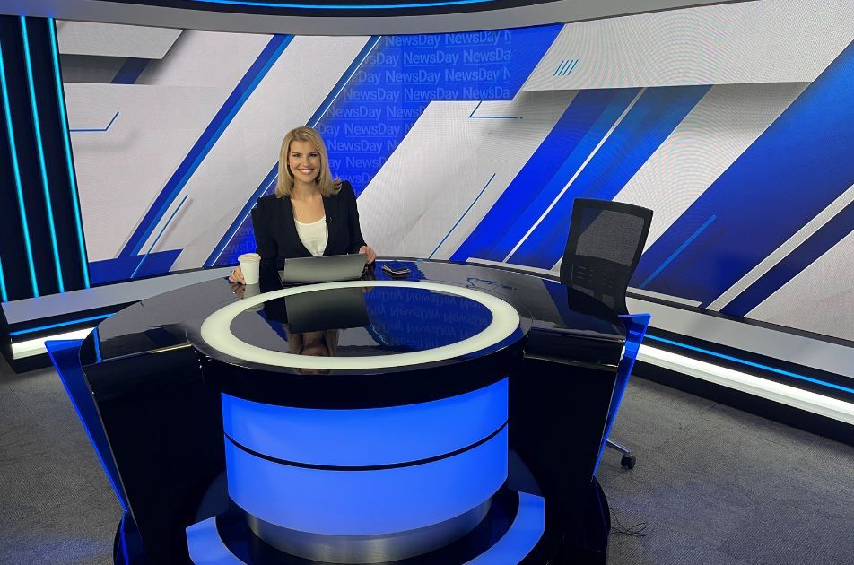 Curtin graduate Danica at the Sky News Australia desk