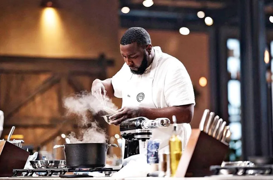 Ralph working in the Masterchef kitchen