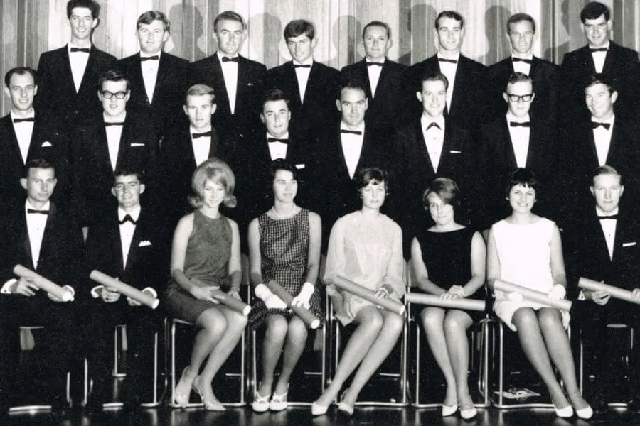 Allan Jones with his peers at graduation