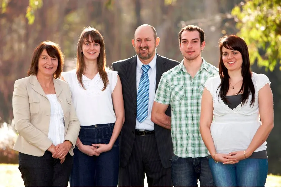 Curtin graduate and motivational public speaker Peter Dhu and his family