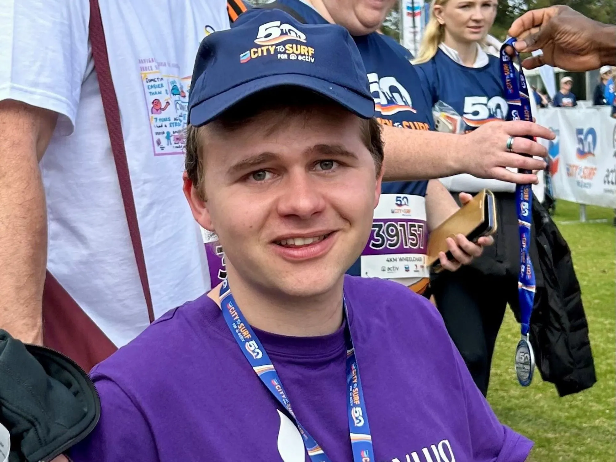 Jordan smiling at City to Surf