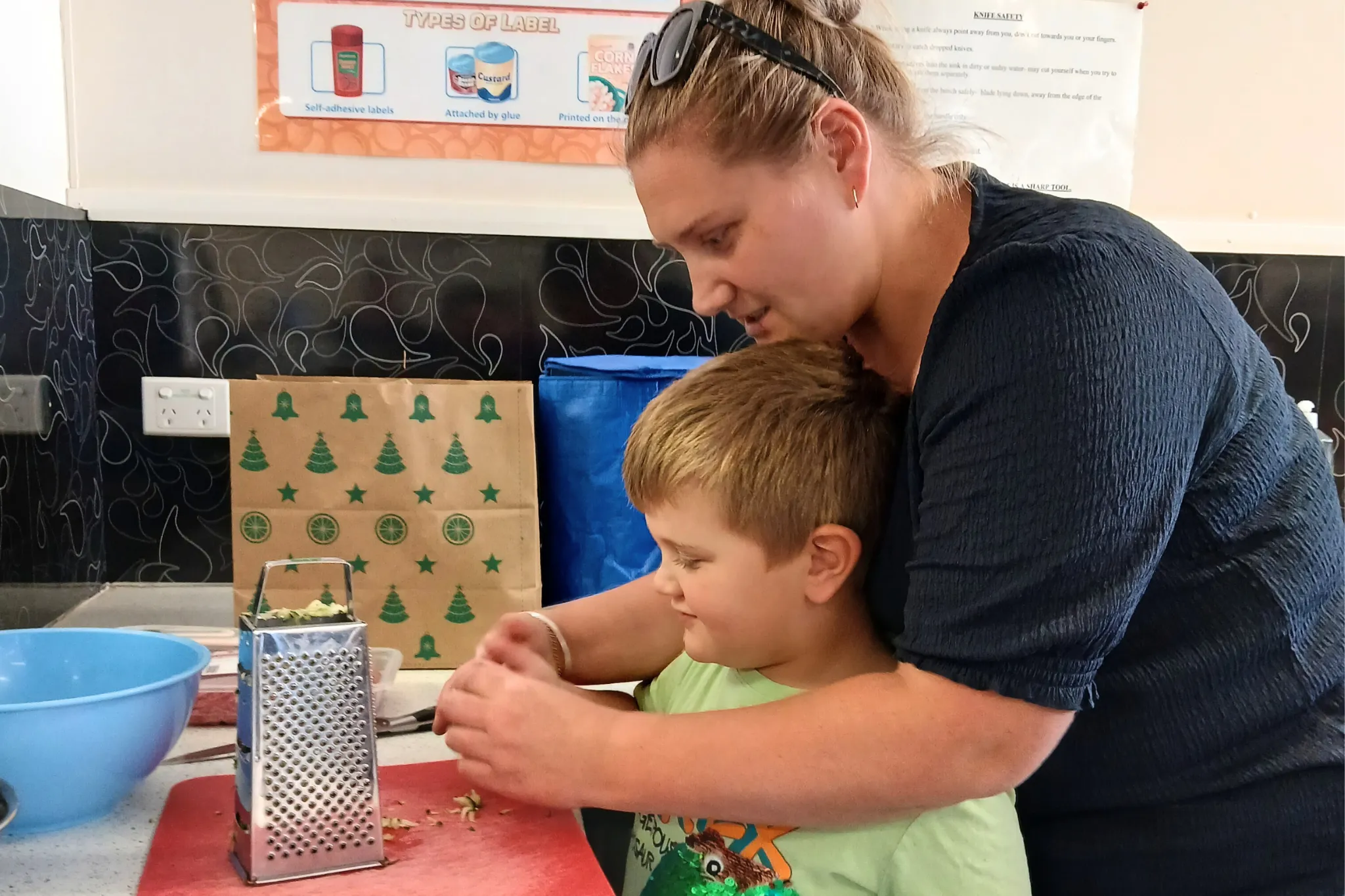 mother and son participating in the healthy lifestyles pilot program