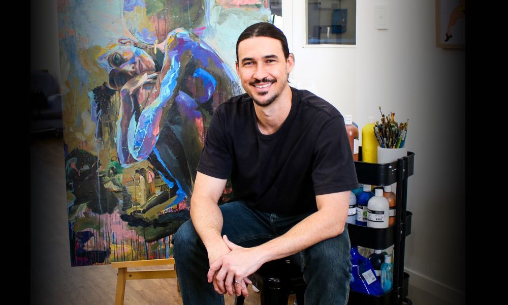 curtin graduate mason roberts in the studio
