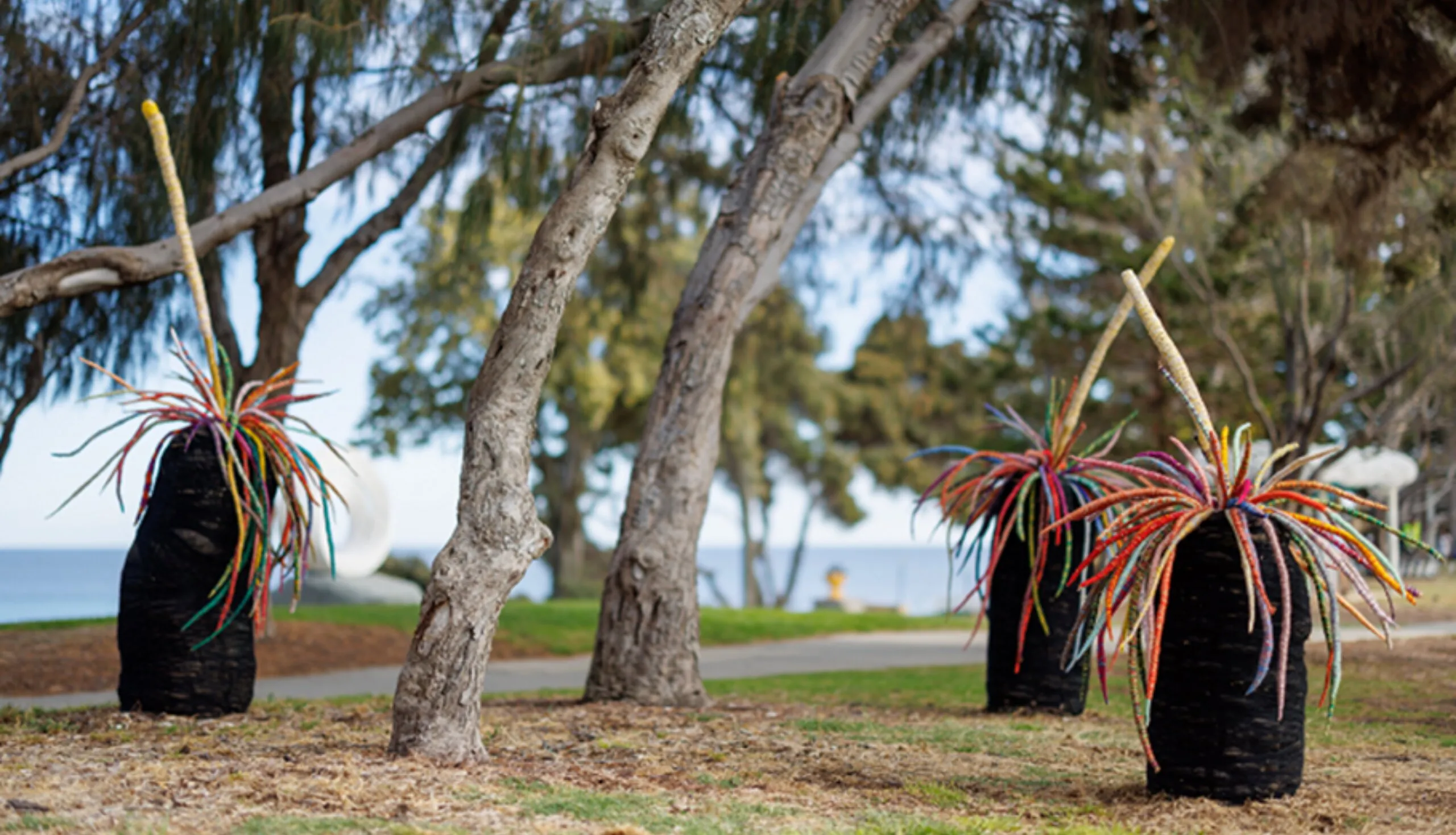balga art installation at sculpture by the sea cottesloe