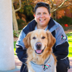 curtin graduate karen hollings and angus at curtin bentley campus.