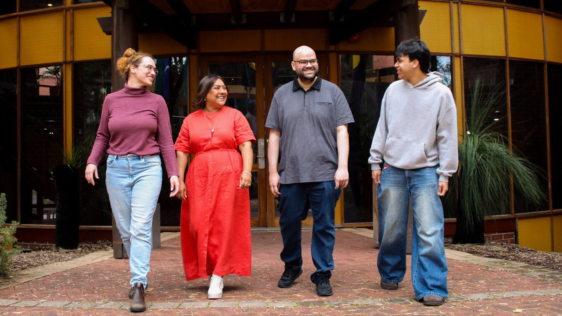 curtin graduate jennet hansen with students