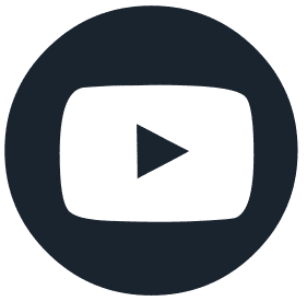 Black and white graphic of the YouTube logo