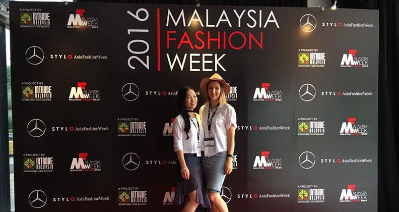 Fashion student Sarah Mah and alumna Cordelia Gibbs. 