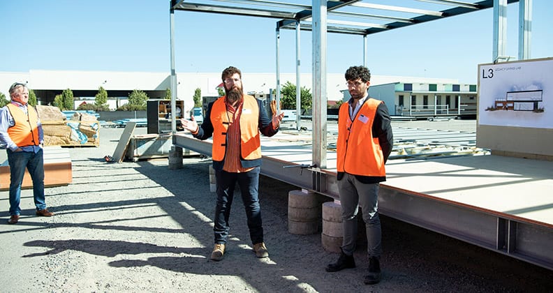 O’Grady and Minunno at the launch of L3 at Fleetwood Australia.