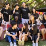 Group of student ambassadors sitting together