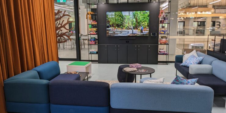 View of the VR space in the makerspace