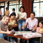 Group of students in on-campus accommodation.
