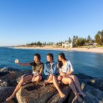 Students at Cottesloe Beach in Perth, Western Australia