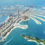 A palm tree island in Dubai,