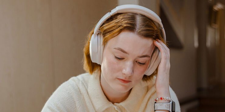 A student looking concerned.